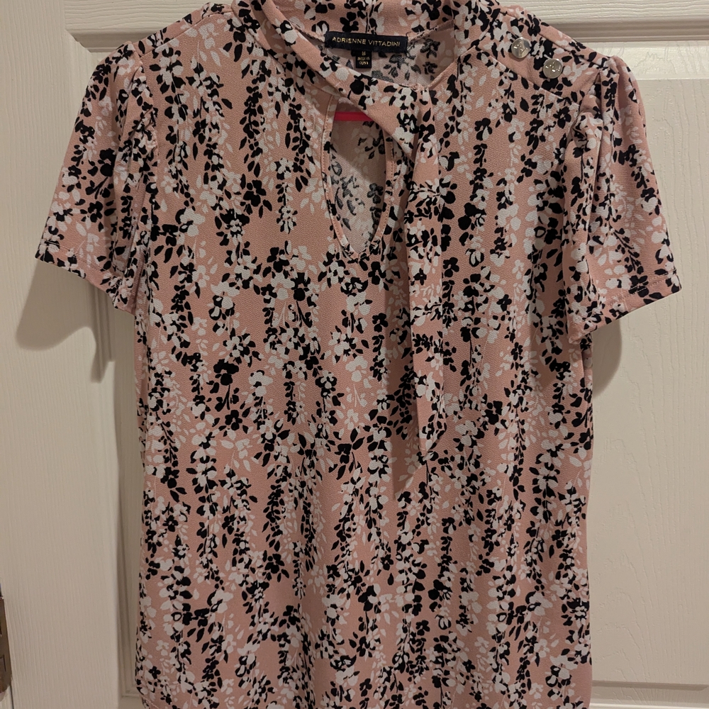 Adrienne Vittadini Pink Floral Men's Shirt
